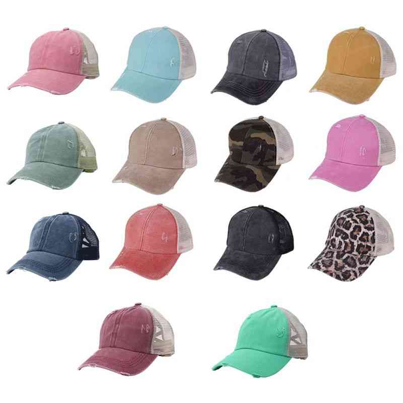 Criss Cross Ponytail Hats Women's Baseball Caps, Hat