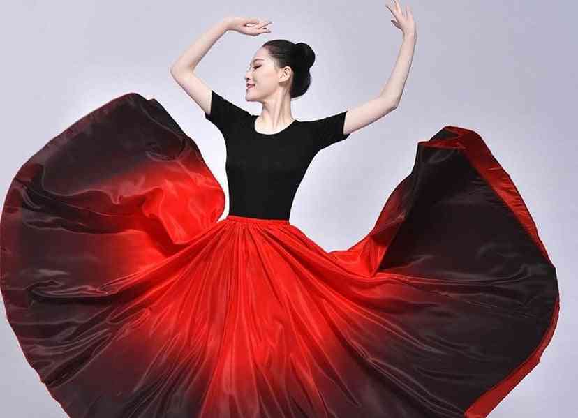 танцова практика за фламенко, дълга люлка, коремна пола