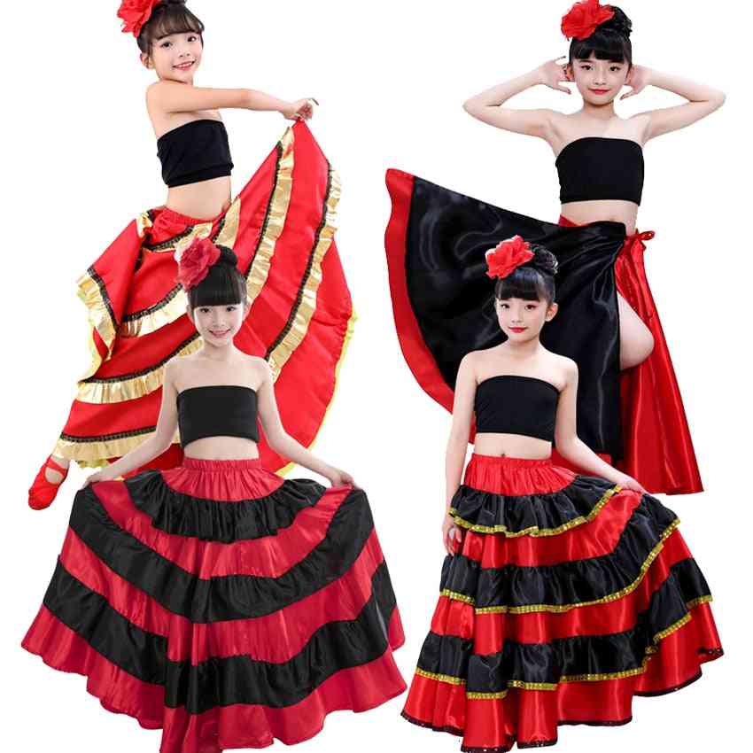 Flamenco tradicional, cetim liso, dança do ventre swing, saias fantasiadas