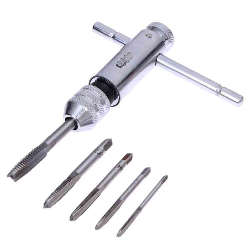 T-handle Ratchet Tap Wrench With Machine Screw