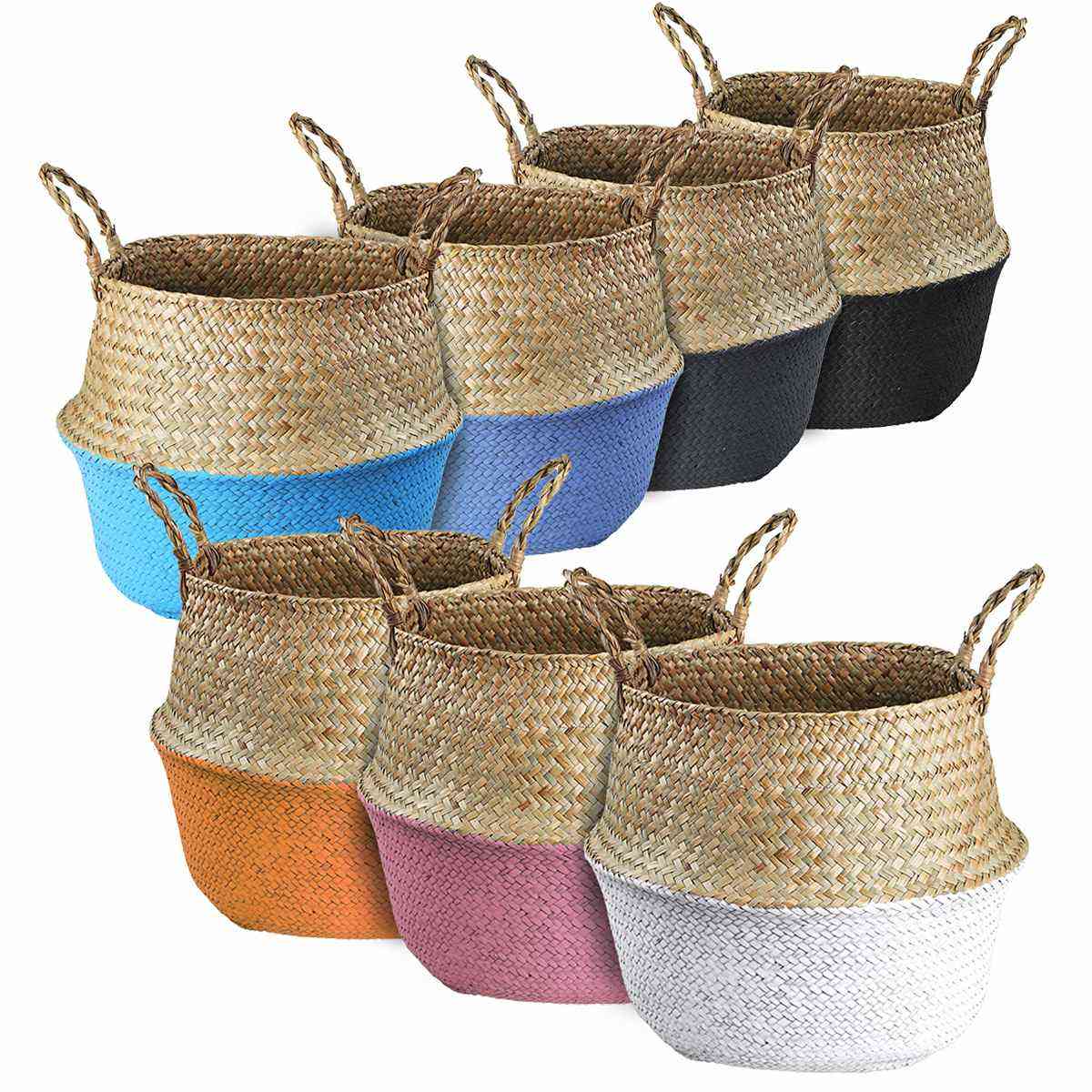 Storage Wicker Hanging Flower Pot Baskets For / Dirty Laundry