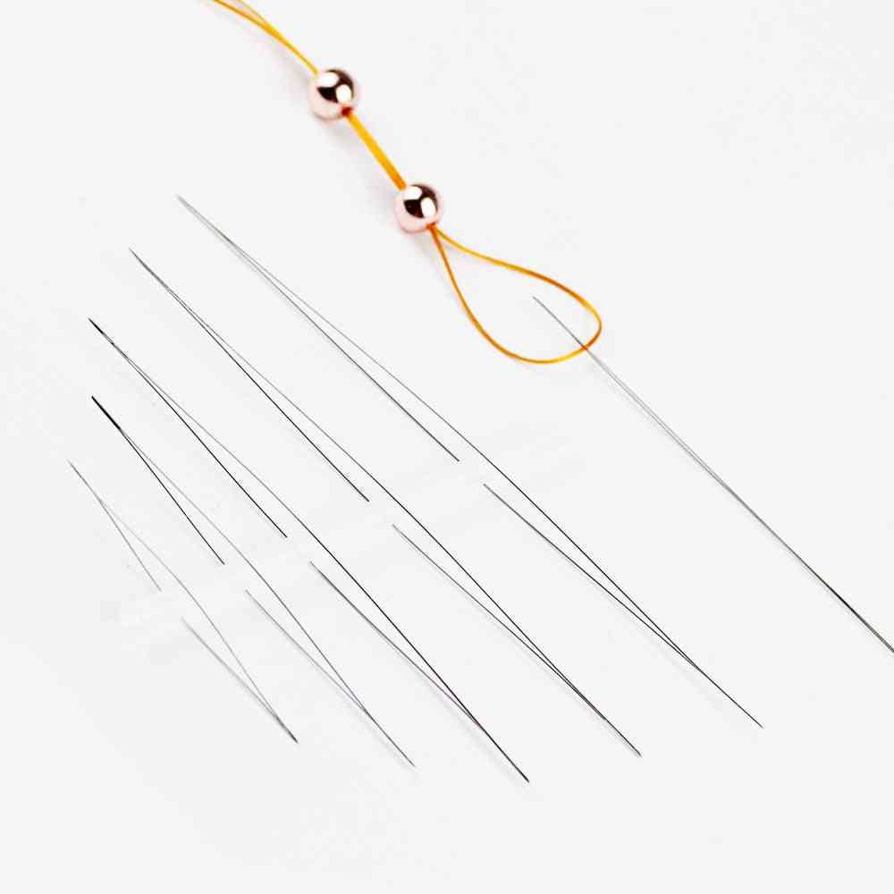 Stainless Steel- Curved Open, Beading Needles Pins For Jewelry Making Tools
