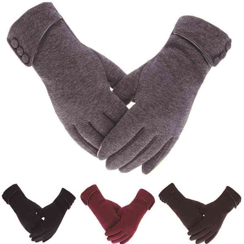 Women Winter Warm Touch Screen Gloves, Wrist Mittens, Driving, Ski Windproof