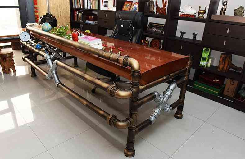 Pipe And Valve Loft Industrial Creative Vintage Style Boss Table