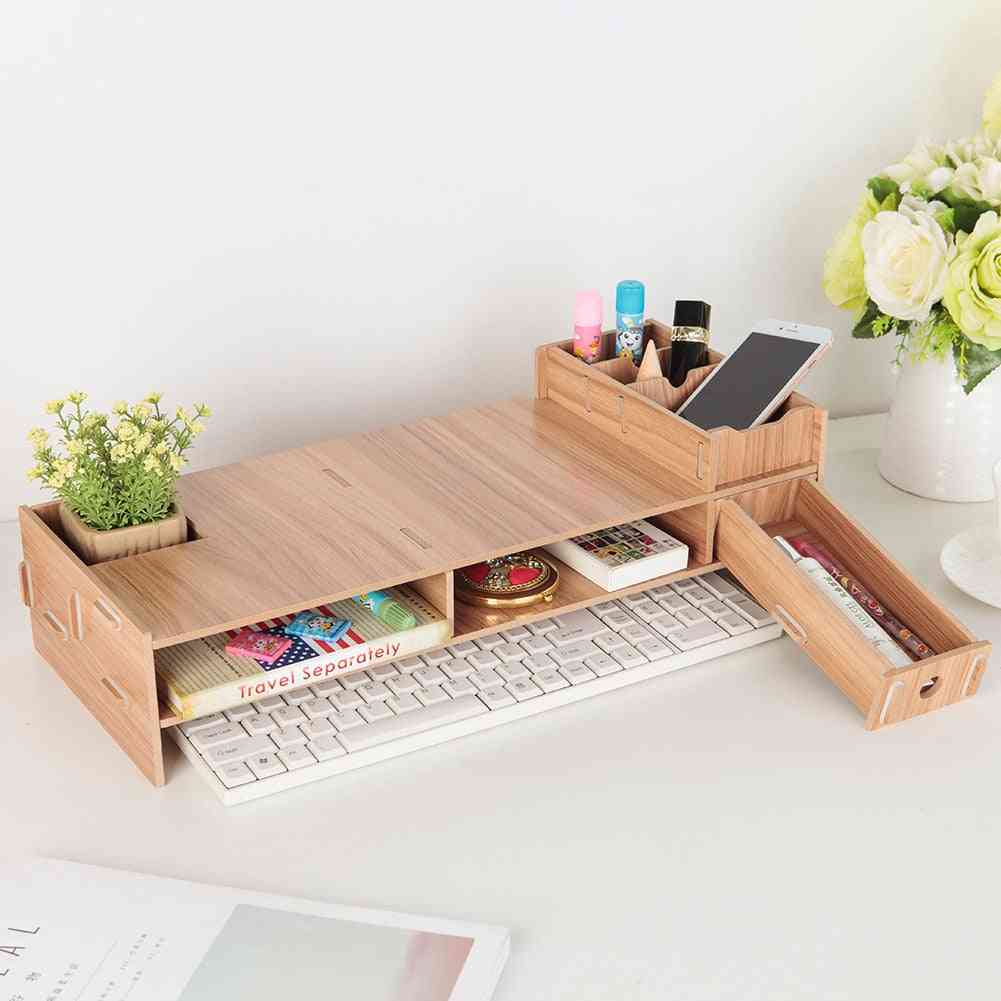 Wooden Riser Stands For Lcd Desktop, Pc & Monitor