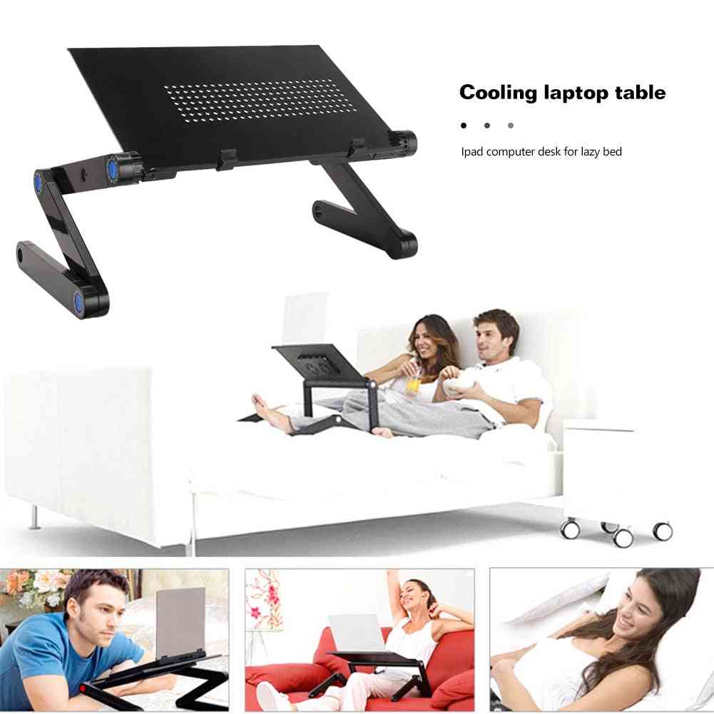 Alumimium Alloy- Folding Portable, Adjustable Table Stand For Laptop Computer