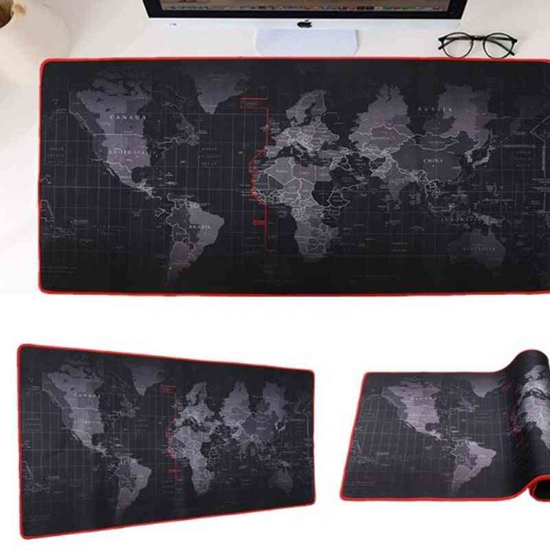 Gaming Large Mouse Pad & Computer Rubber, World Map, Keyboard Desk Mat