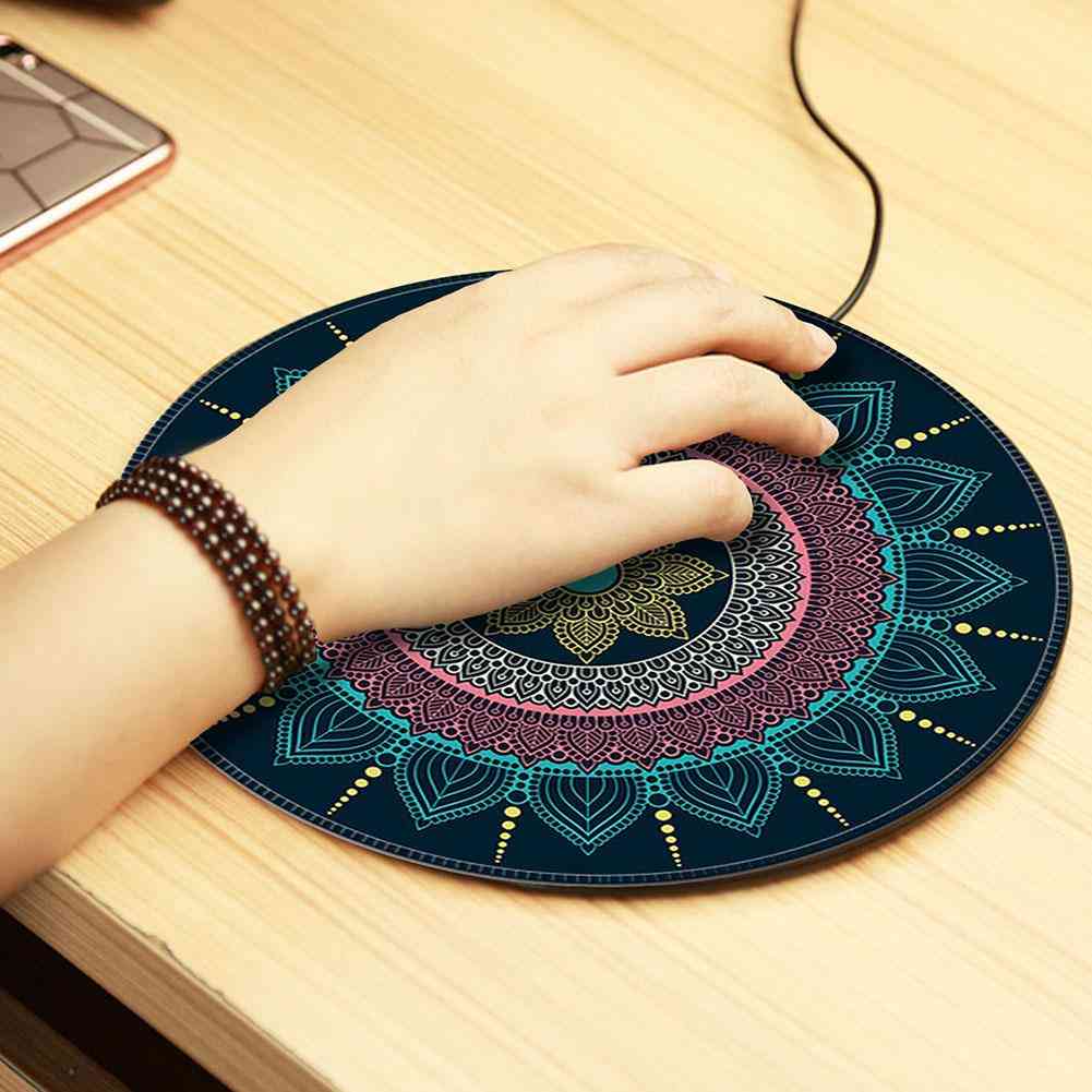 Round Mouse Pad / Mat, Anti Slip For Computer Laptop