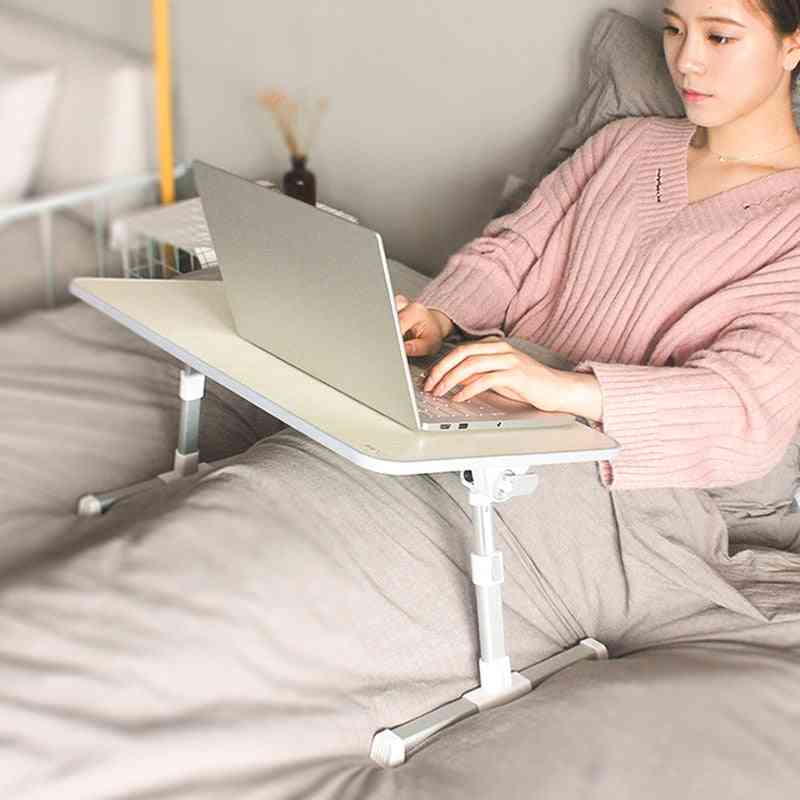 Escritorio de la mesa de la cama del ordenador portátil, bandeja de desayuno plegable derecha portátil