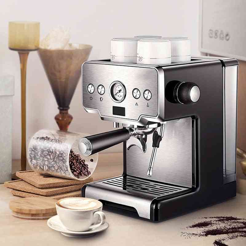 Espresso Coffee Maker Machine, Stainless Steel 15-bars Semi-automatic