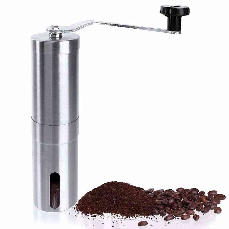 Manual Coffee Grinder, Ceramics Core Stainless Steel Hand Burr Mill Machine