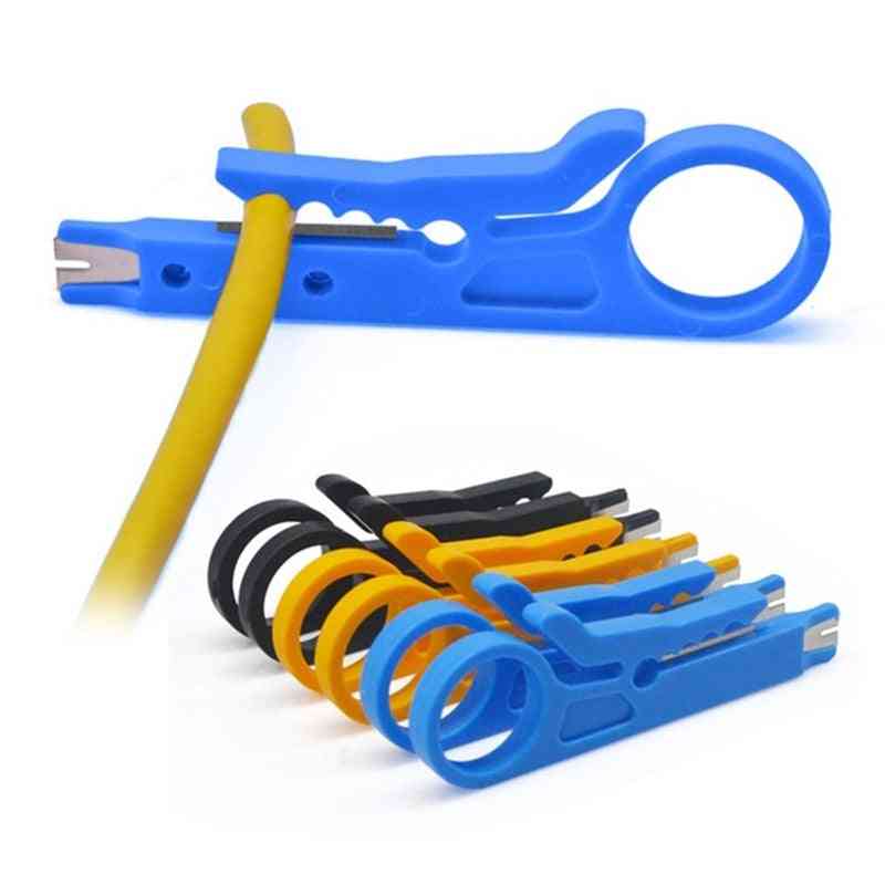 Portable Stripper, Knife Crimper Pliers For Cable Stripping, Wire Cutter, Cut Line Tool