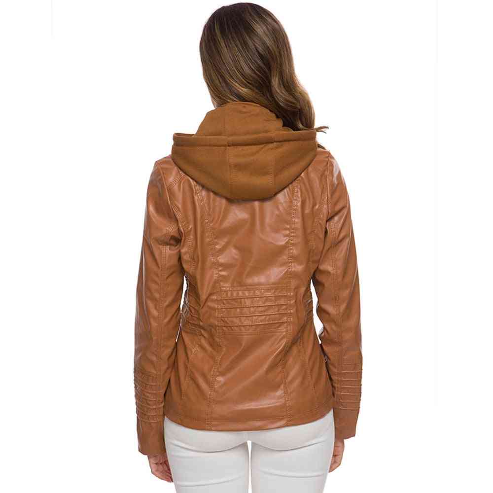 ženska zimska/jesenska gornja odjeća pu jakna od umjetne kože