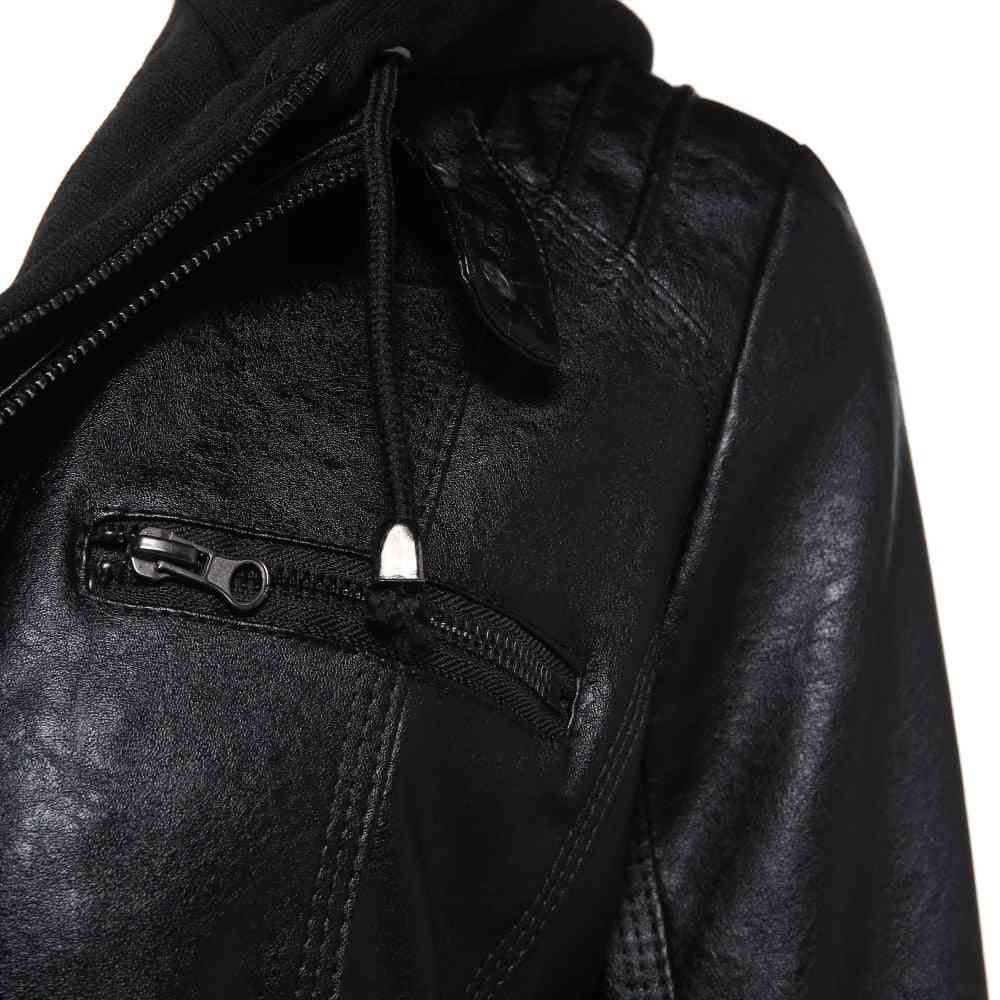 Women's Winter/autumn Outerwear Faux Leather Pu Jacket