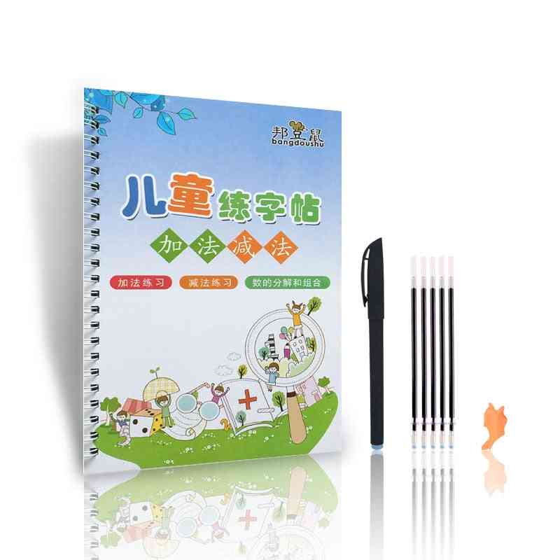 Educational Learning Arithmetic Math Writing 3d Exercise Reusable Copybook
