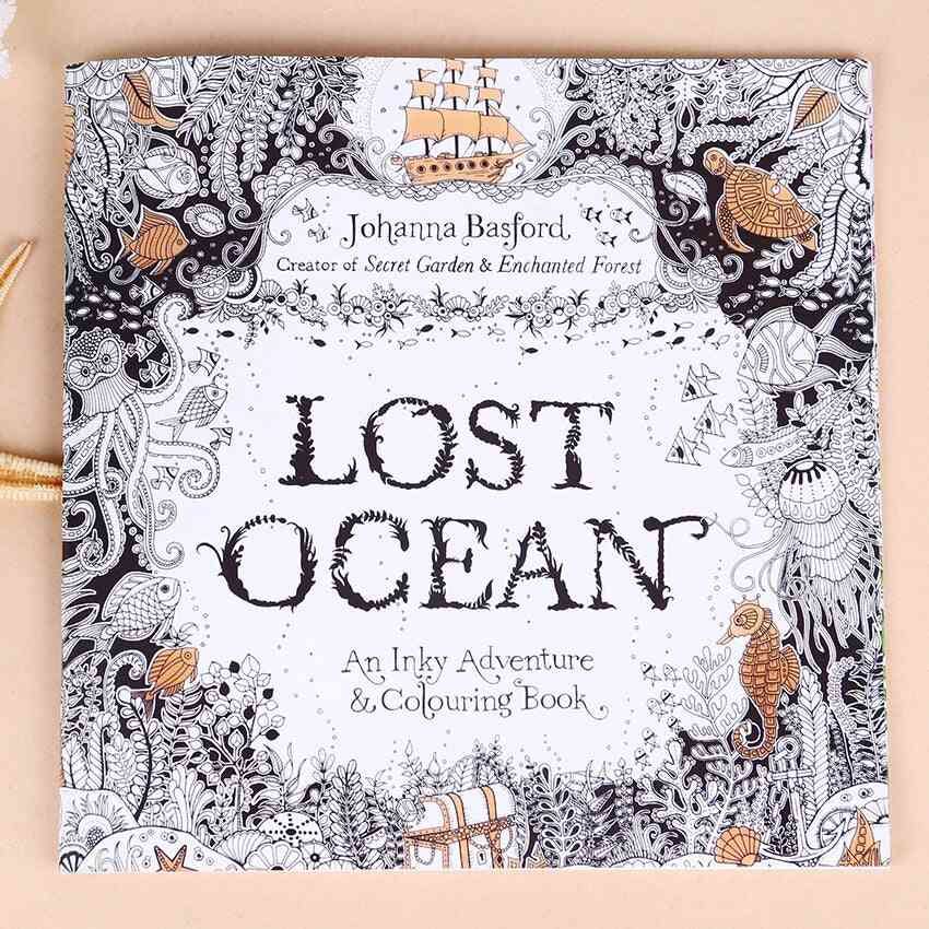 Lost Ocean English Edition Inky Coloring Book