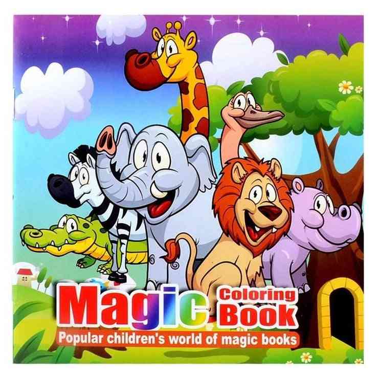 Lindo libro de colorear de magia de jardín secreto de estilo animal