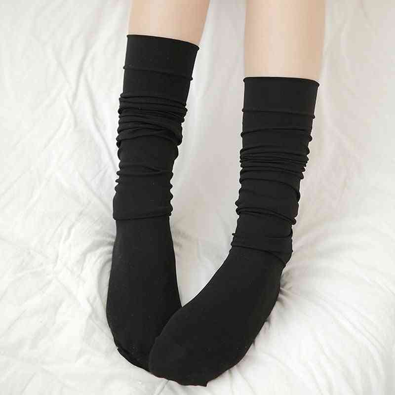 Mini calcetines de estudiante de escuela de moda para mujer, medias elásticas sobre la rodilla