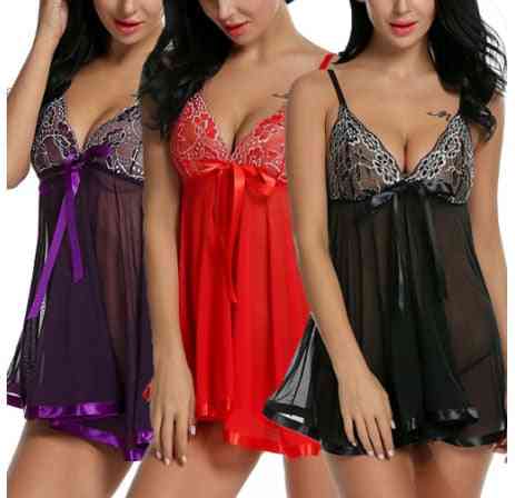 Women Pajamas Fashion Lace Sleepwear Lingerie Temptation Underwear Nightdress