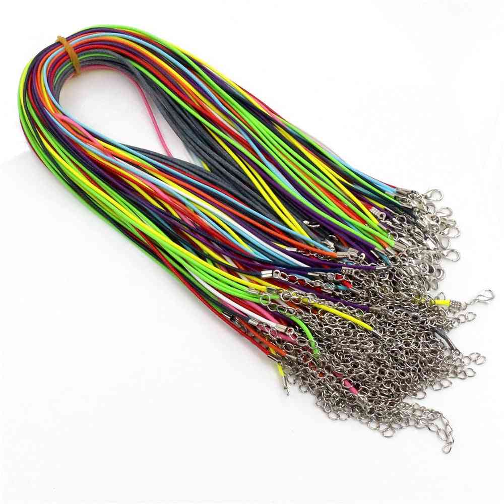 20st handgemaakte lederen kettingen & hanger bedels verstelbaar gevlochten touw