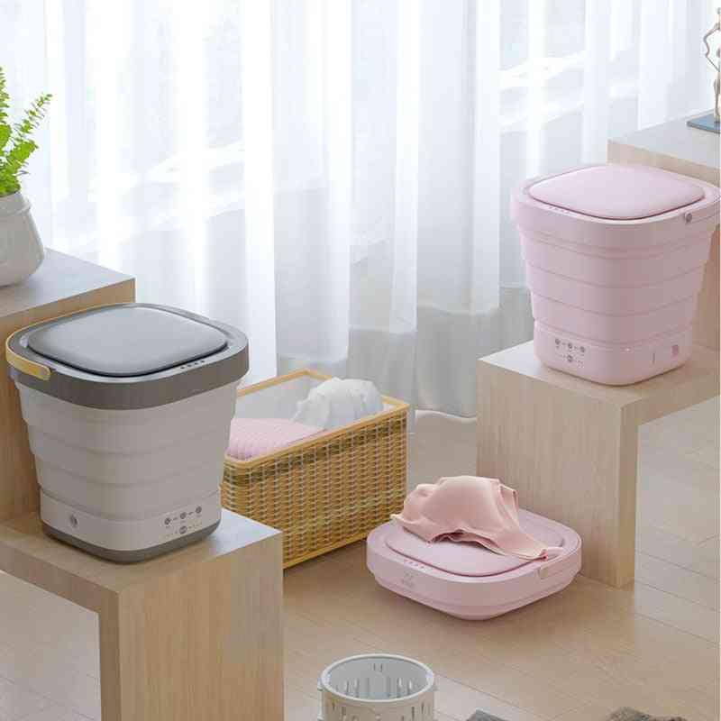 Mini Clothes Washing Machine, Bucket Automatic Underwear Foldable Washer