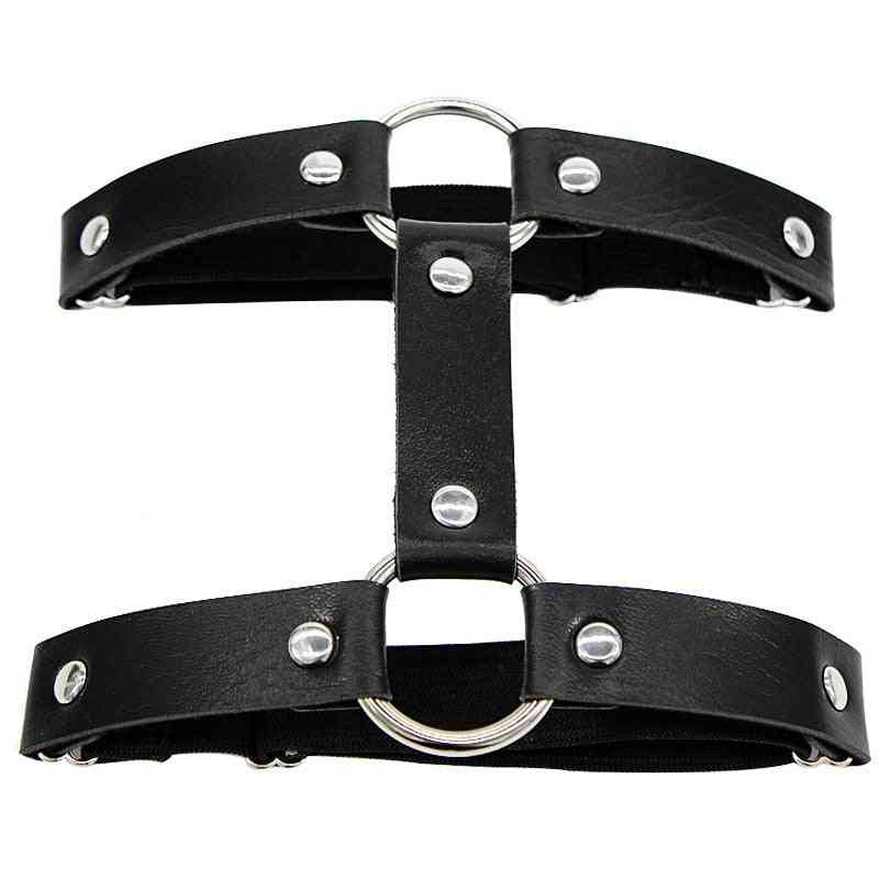 Sword Belt Handmade Leather Punk ,goth Garters Lingerie Suspenders Strap, O-ring