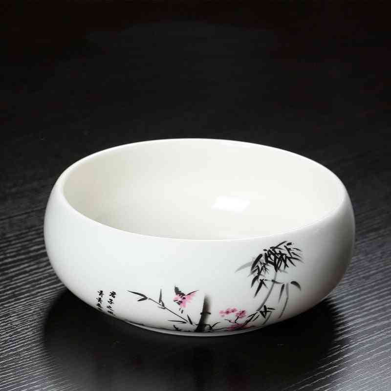 Căni de ceai din ceramică, perie de scris stilou de spălat stilou
