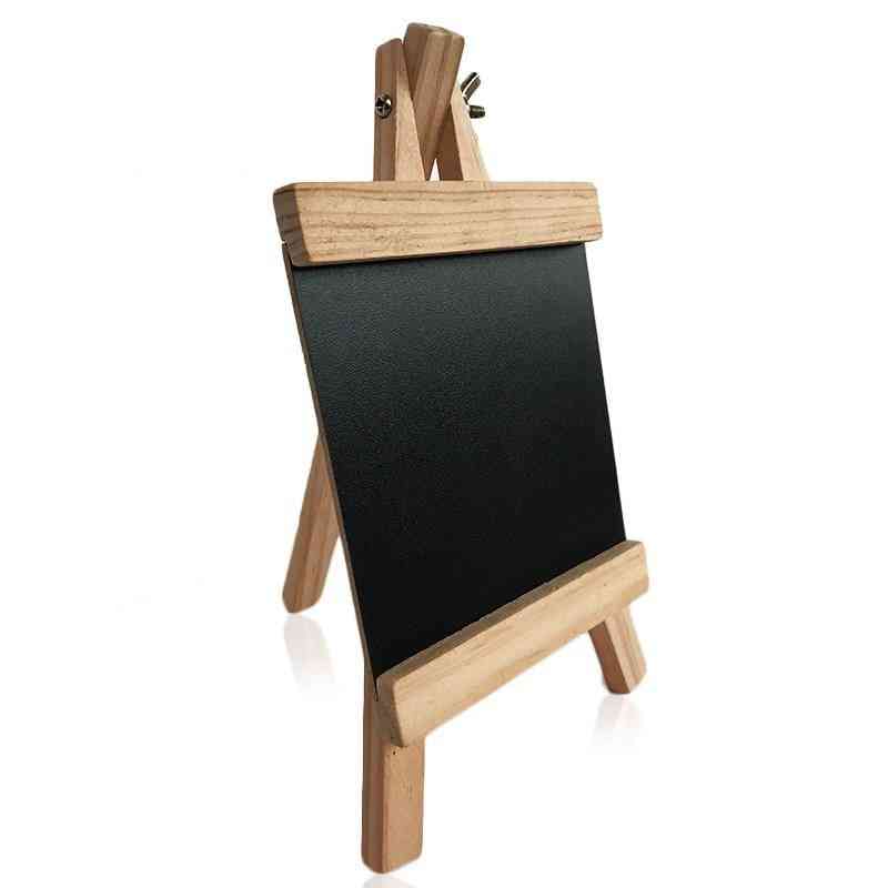Mini pizarra de caballete de madera de pino de escritorio, pizarra