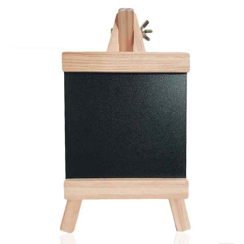 Mini pizarra de caballete de madera de pino de escritorio, pizarra