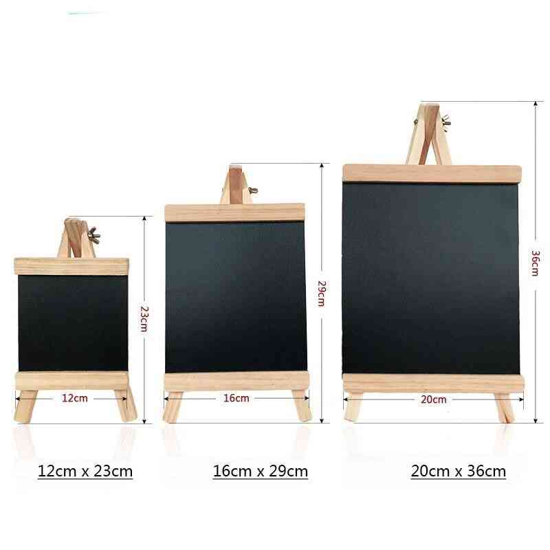 Mini Desktop Pine Wood Easel Blackboard, Chalkboard
