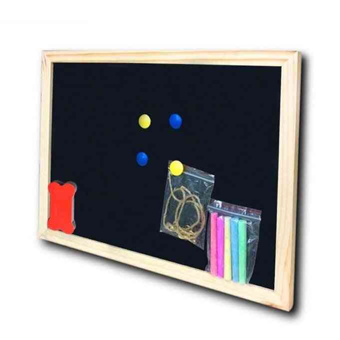 Dry Erase Magnetic Wooden Black, Chalk Board