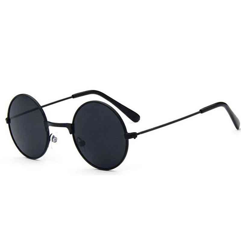 Vintage- montatura in metallo, tondo piccolo, occhiali da sole per,