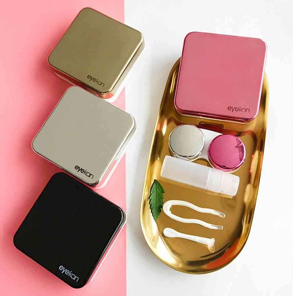 Contact Lens Case With Mirror Lovely Travel Kit Box