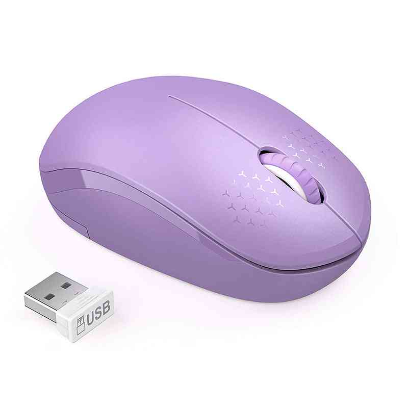 Mouse wireless silenzioso, pulsanti silenziosi da 2,4 g per computer, laptop
