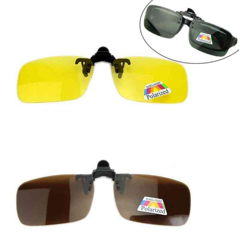 Day & Night Vision, Polarized Driving, Clip-on Flip-up, Lens Sunglasses