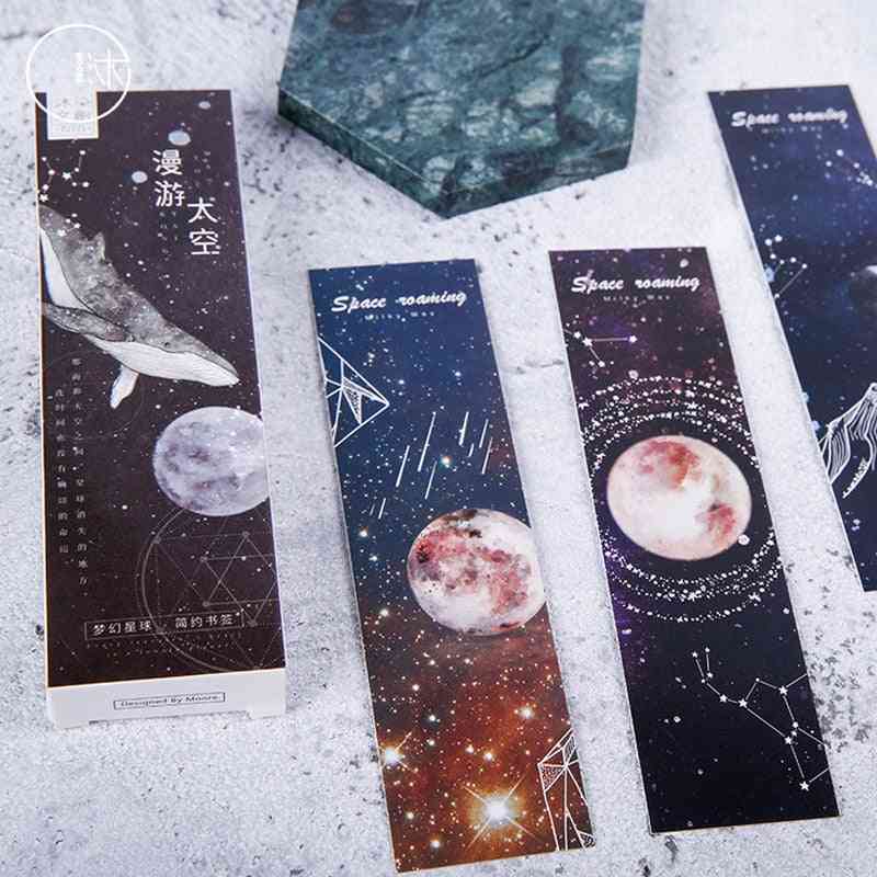 30 Pcs/box Dream Space Constellation Paper Bookmark