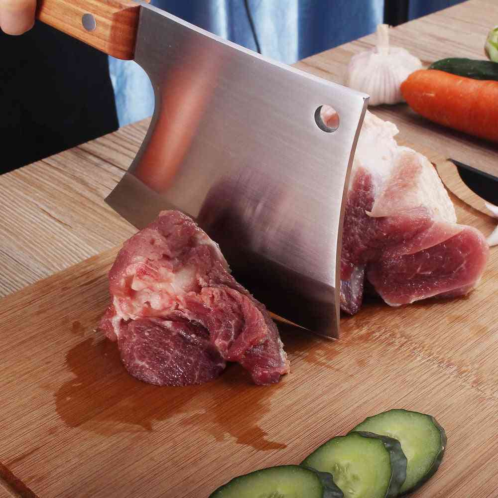 Stainless Steel-forged Cut, Chop Bone Knife, Chef Chopper, Cutting Axe