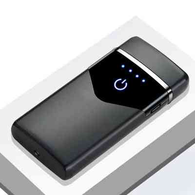 Uppladdningsbar USB med dubbla bågar, elektronisk LED-skärm, power display, lättare prylar
