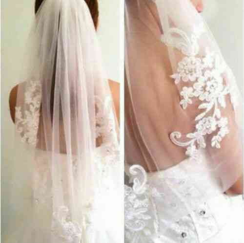 Lace Veil Elbow Bridal Accessories With Comb