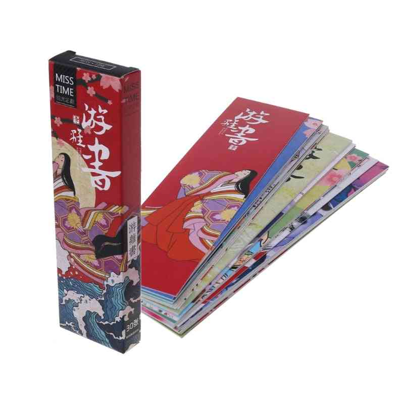 Flowers Paper Bookmarks Painting Cards