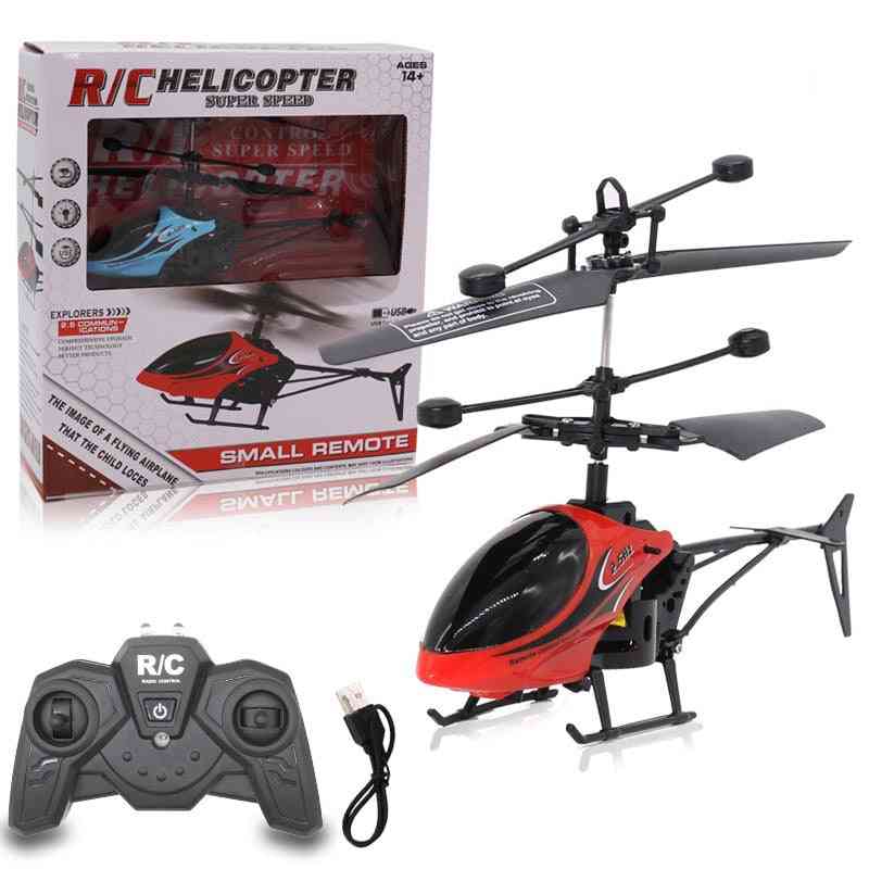 Tovejshelikopter med lys usb-opladning indendørs og udendørs fjernbetjening flyvende legetøj