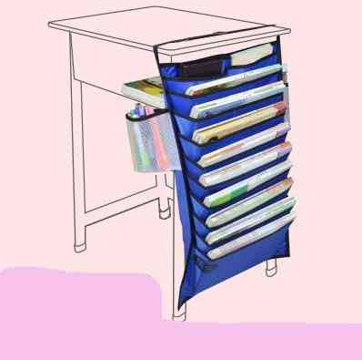 Hanging Book Bag Desk & Magazine Holder, Cloth Paper Storage