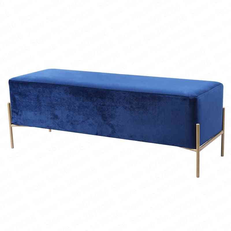 Moderní minimalistická lavice na boty pohovka malá čtvercová stolička podnožka obývací pokoj tkanina