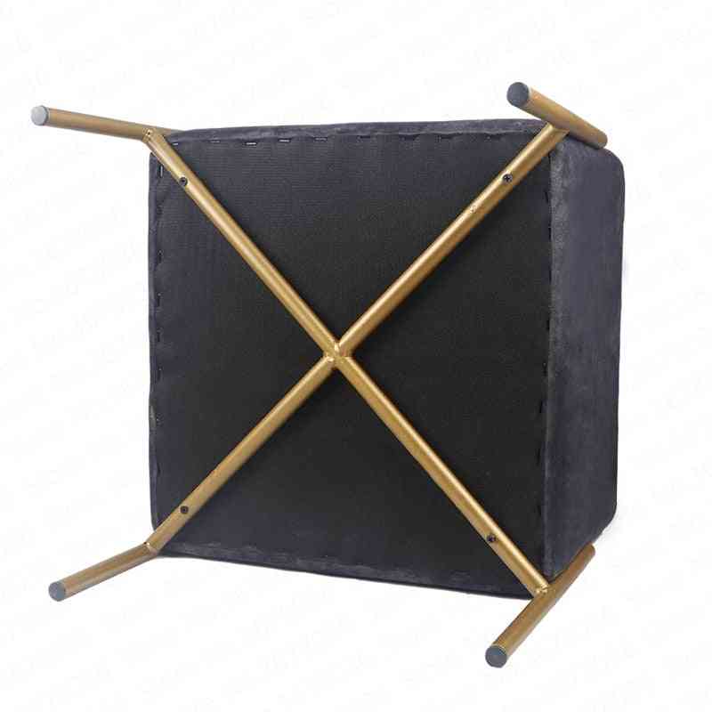 Moderná minimalistická lavica na topánky pohovka malá štvorcová stolička podnožka obývacia izba látka