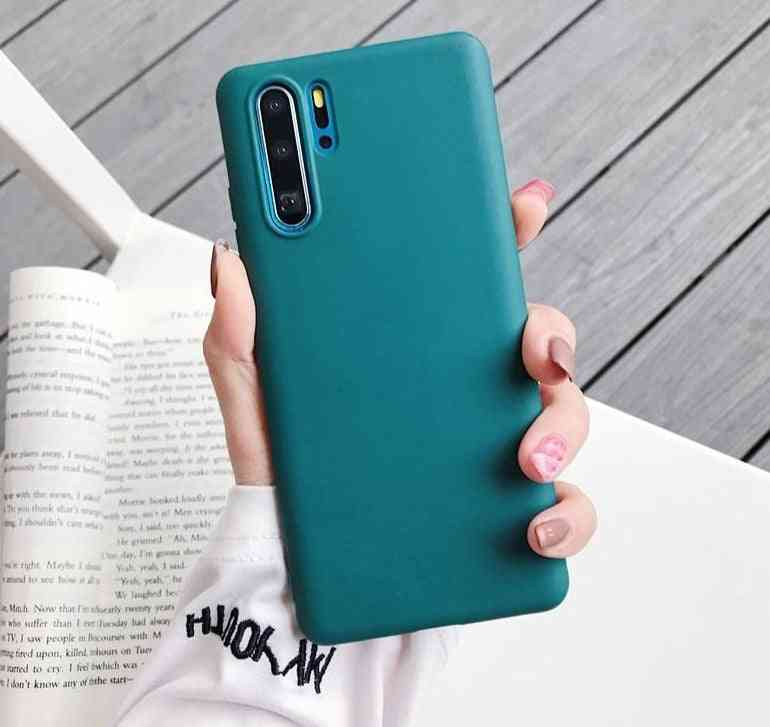 Solid Candy Color, Silicone Phone Case For Huawei Smartphone, P30