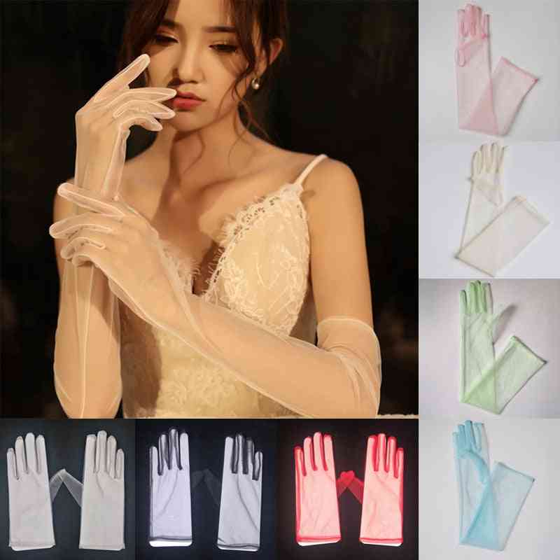 прозрачни ръкавици от тюл, ръкавица с пълен пръст