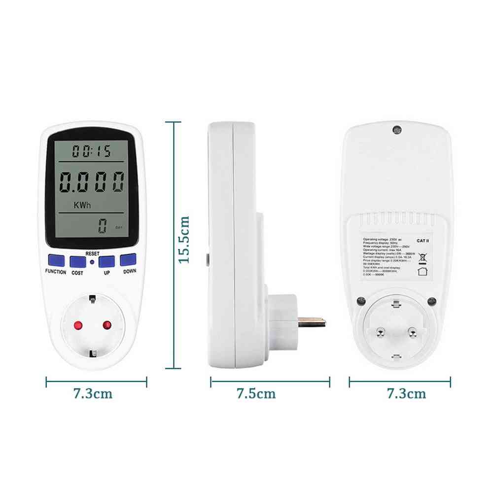 Digital Voltage Consumption Watt Power Meter, Electricity  Monitor
