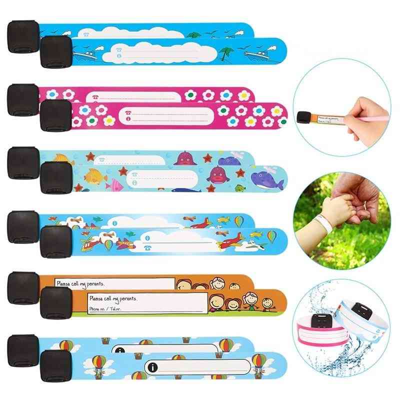 Children Travel Outdoor Safe Anti-lost Wristband Safety Recognition Bracelet