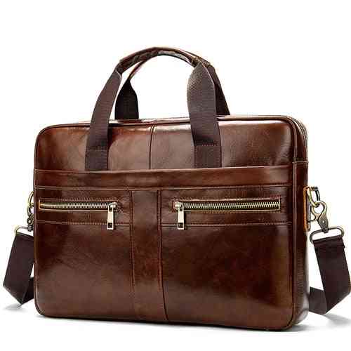 Men's Genuine Leather Briefcase For Laptop