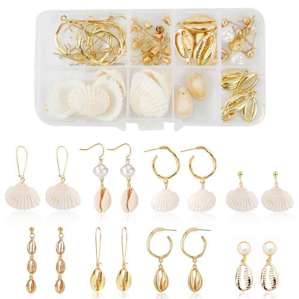 Boho øreringe fremstiller materialer sæt blandede stik perler øreringe kroge